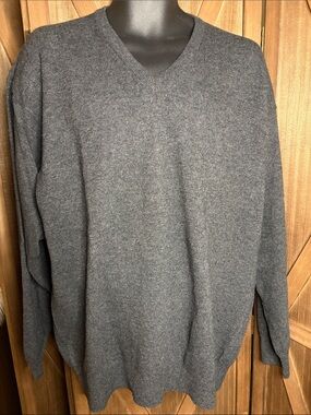 CENTRO TREND Italian Lambswool V-Neck Sweater SIZE XXL